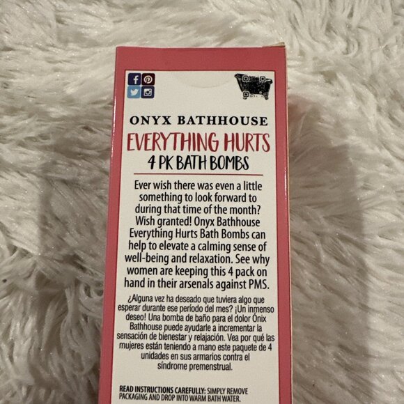 Onyx Bathhouse PMS Infused Eucalyptus 4 Bath Bombs Set *NEW Limited Time Product - Picture 7 of 9